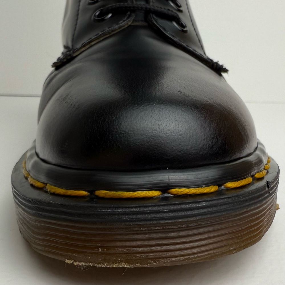 Vintage Dr. Martens MIE Black Smooth Leather Tall 20 Eye Boots UK 5 - Picture 11 of 16